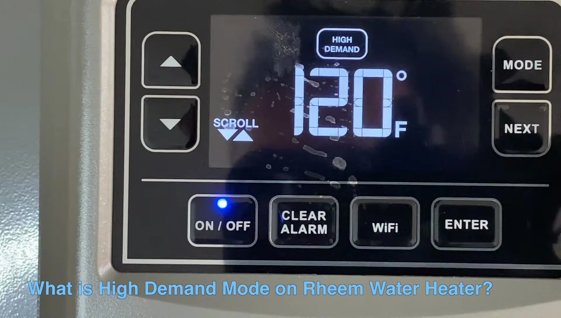 Screenshot displaying the High Demand mode on the control panel.
