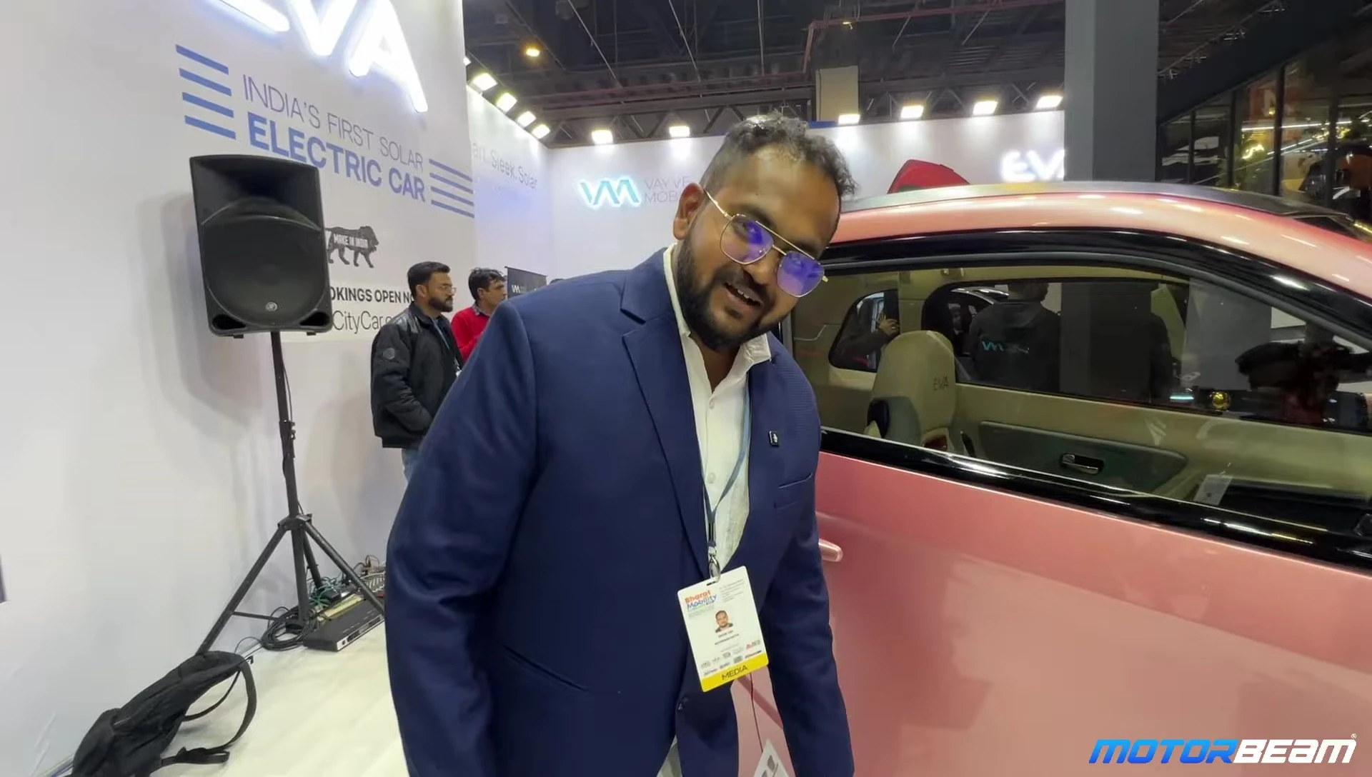 Final shot of the Vayve Eva at the Auto Expo