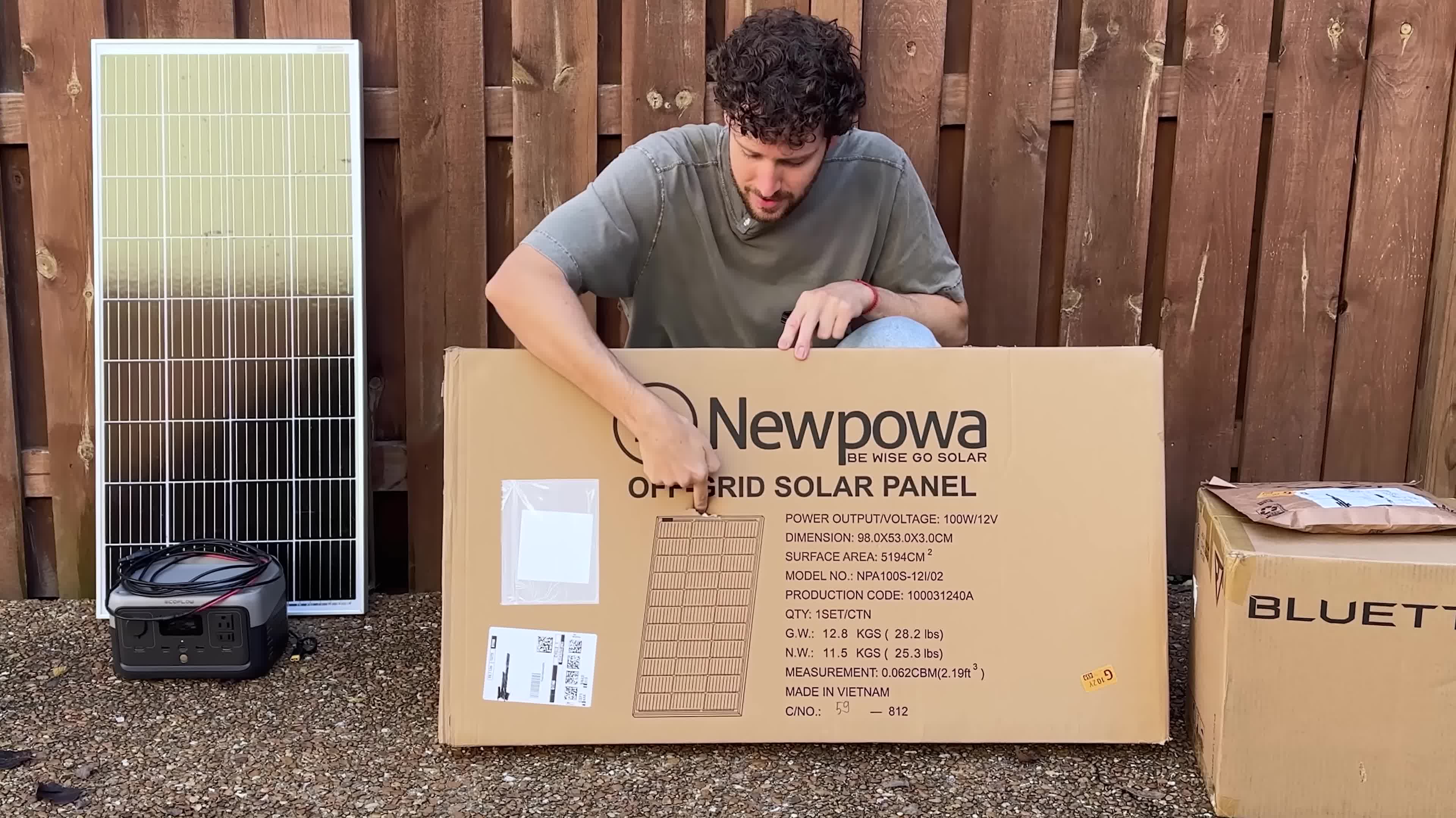 Damaged solar panel box