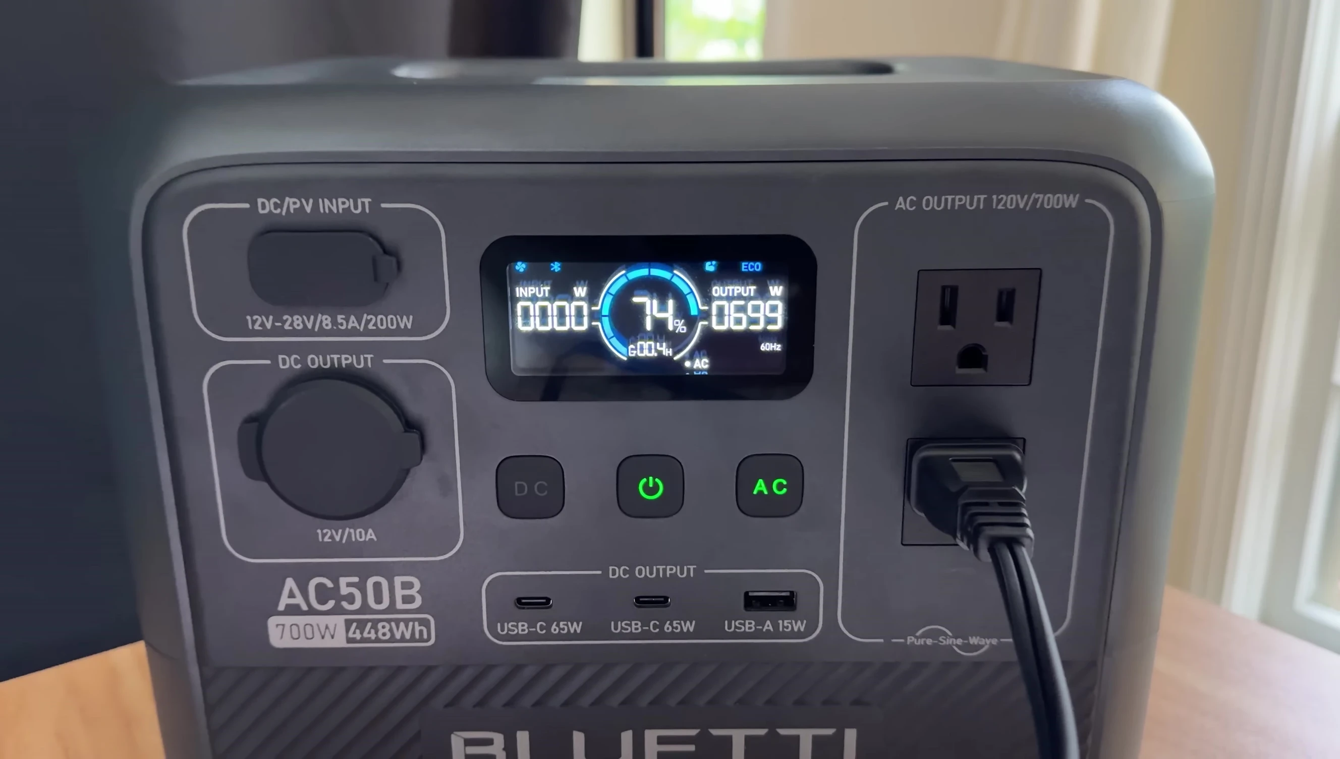 Window AC unit running