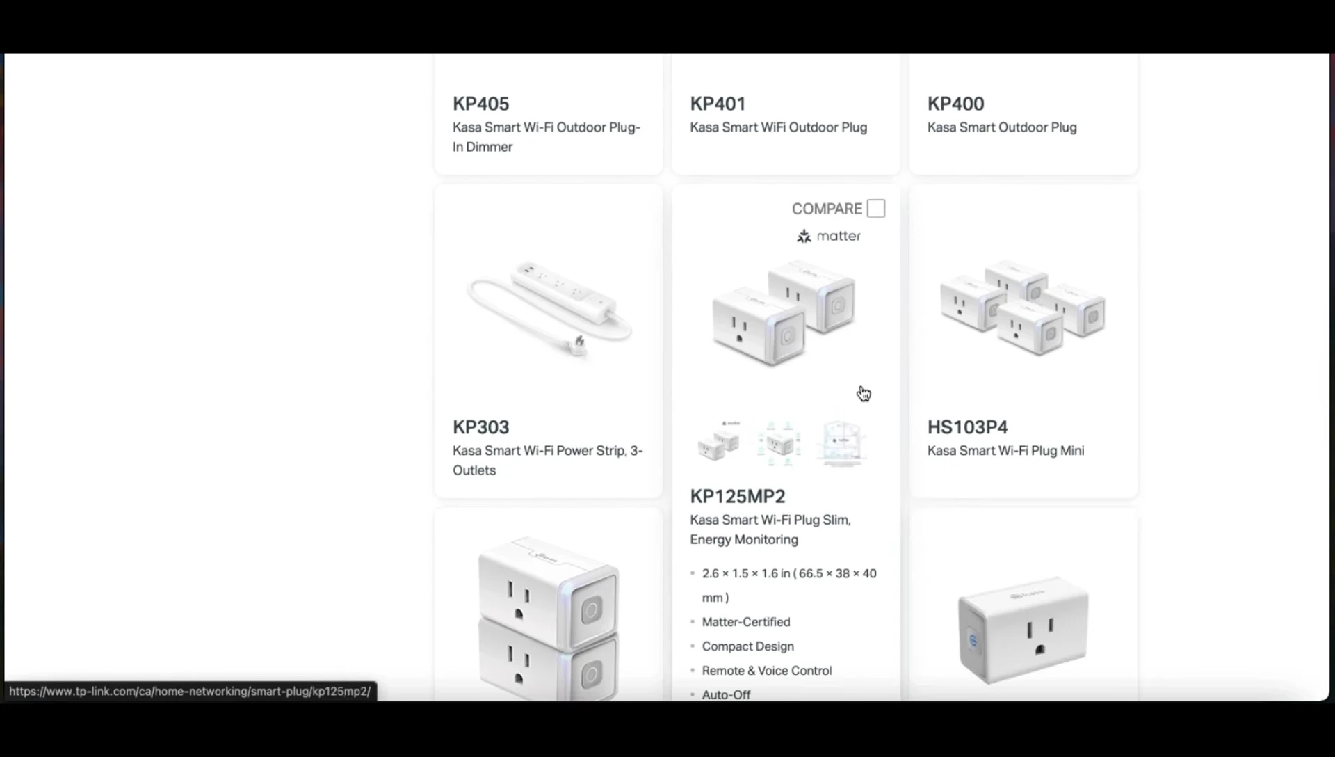 TP-Link Casa Smart Plug app interface displaying device control options