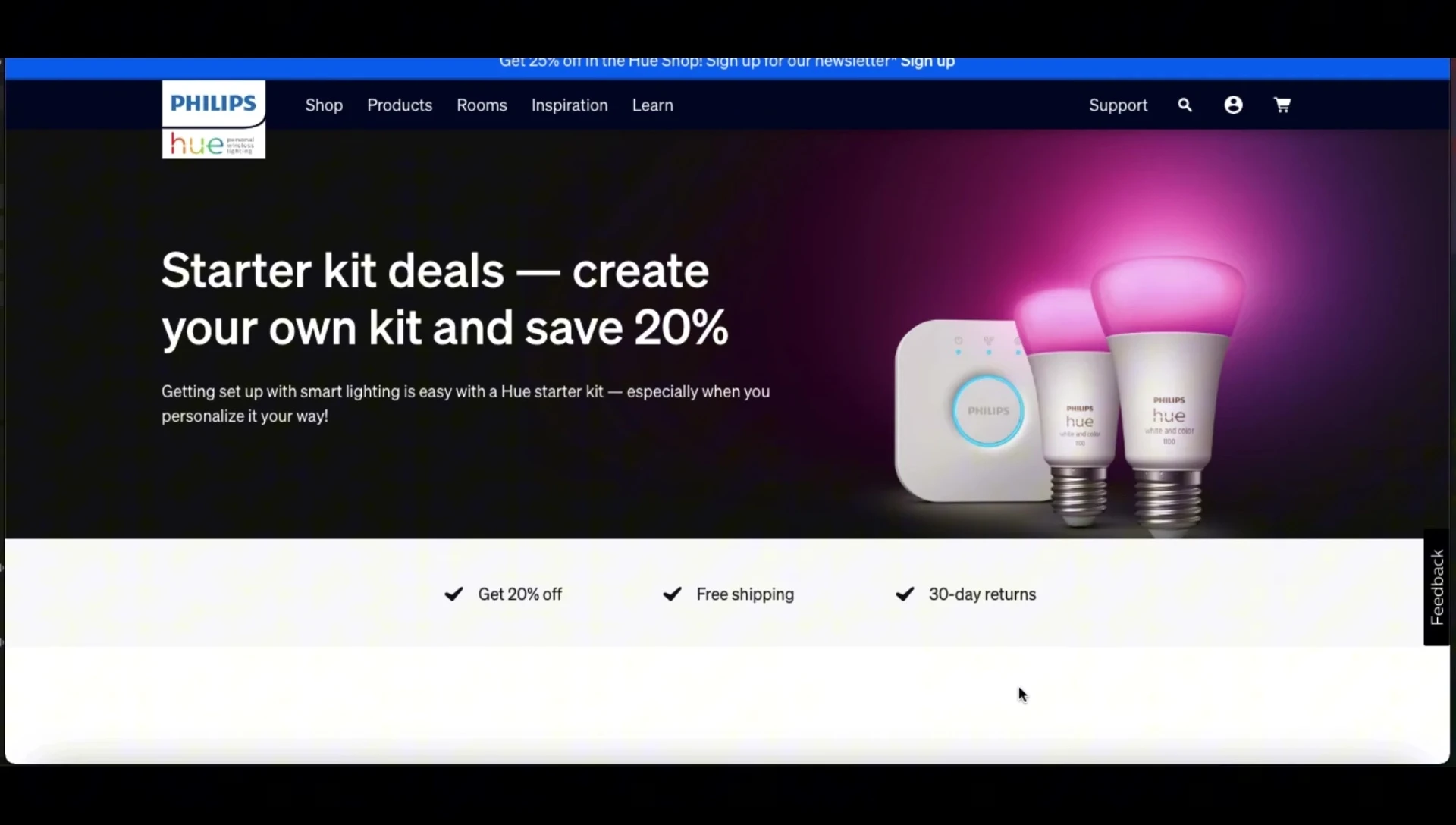 Various Philips Hue Smart Bulbs shown in different colors
