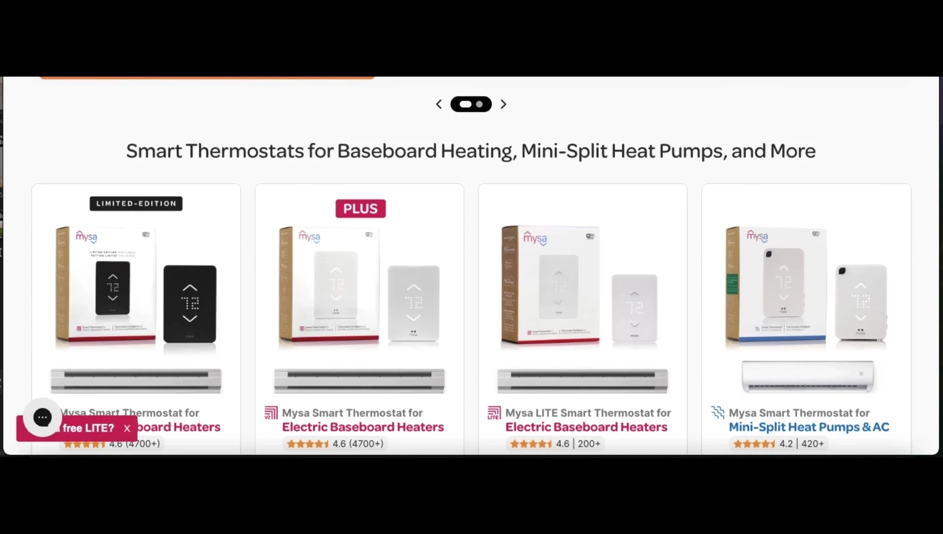 MSA Smart Thermostat app interface showing data analytics