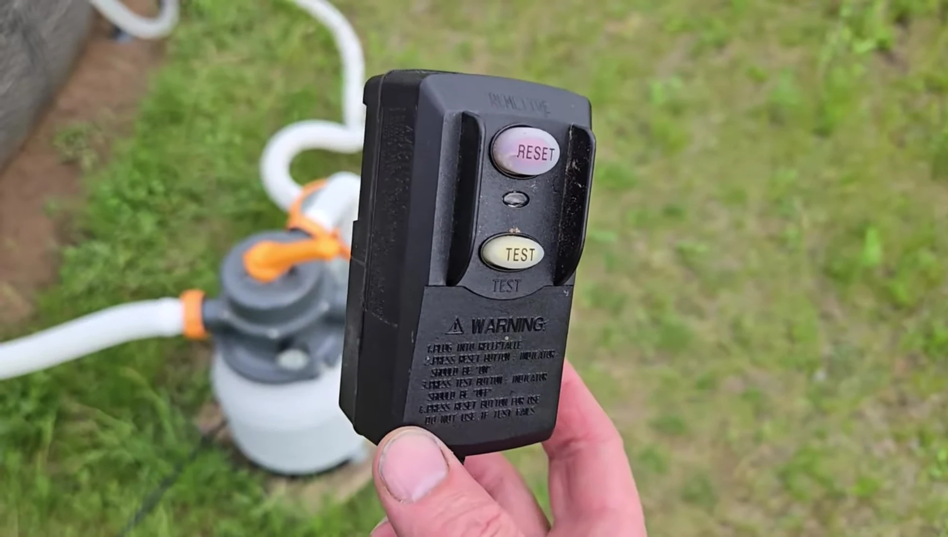 Close-up of a GFI outlet