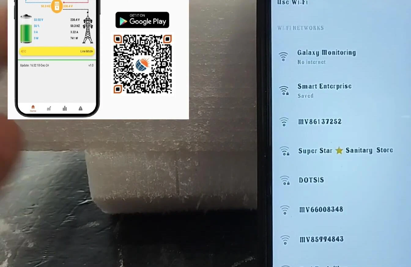 Screenshot illustrating the connection process on the mobile device.