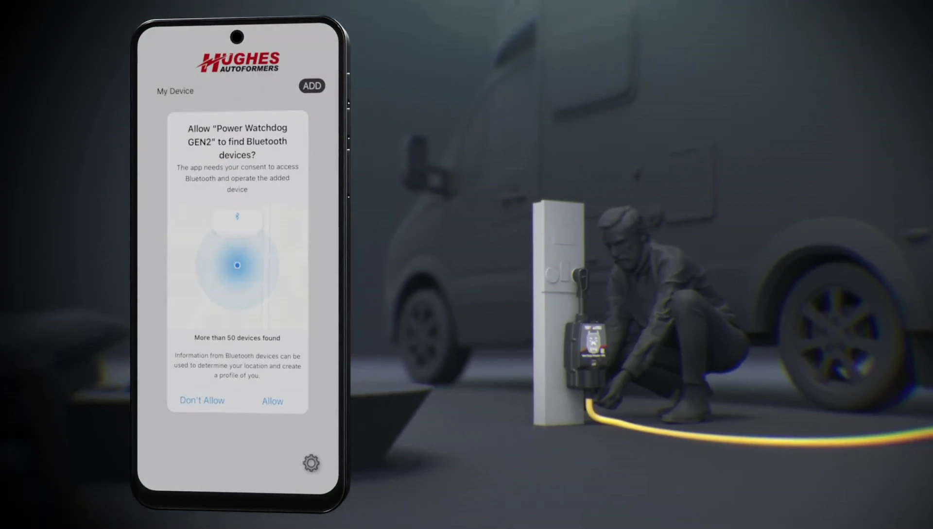 App screen showing permission requests