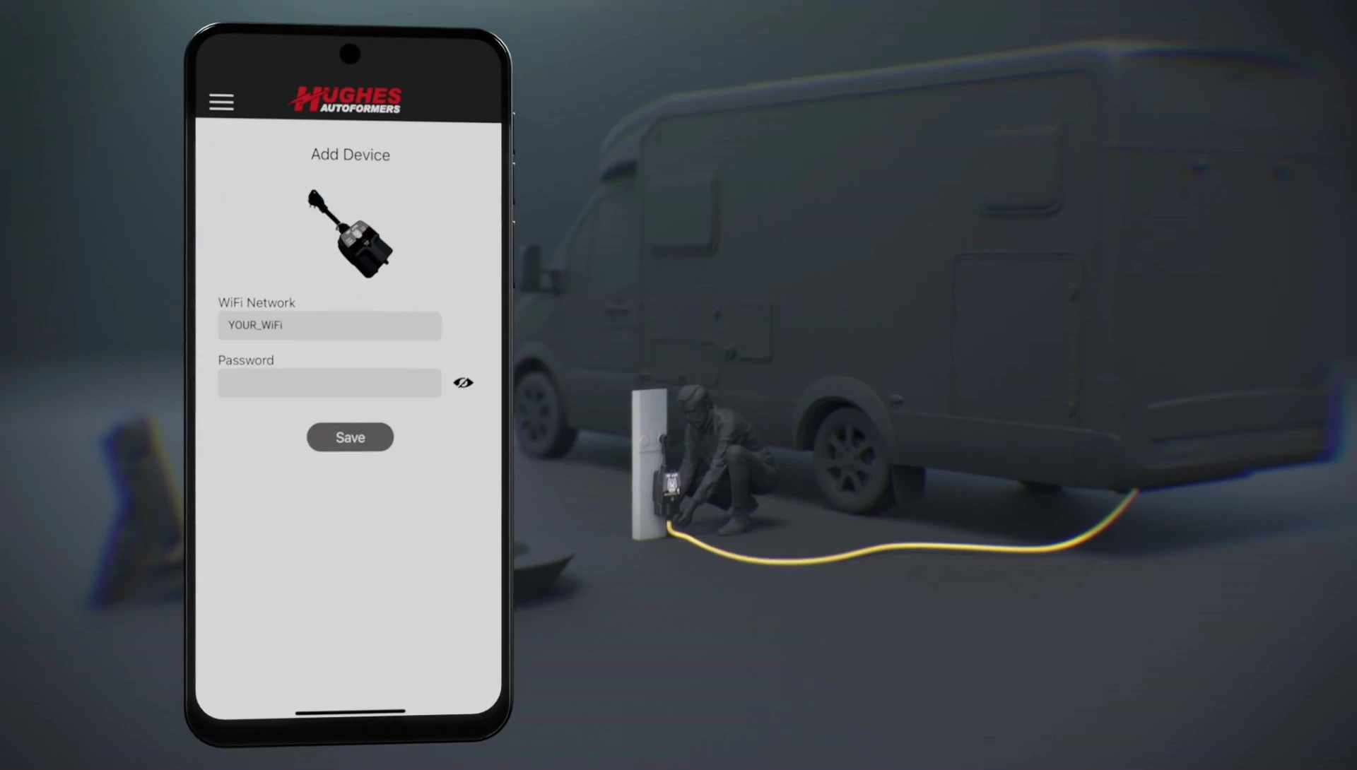 Wi-Fi network input screen