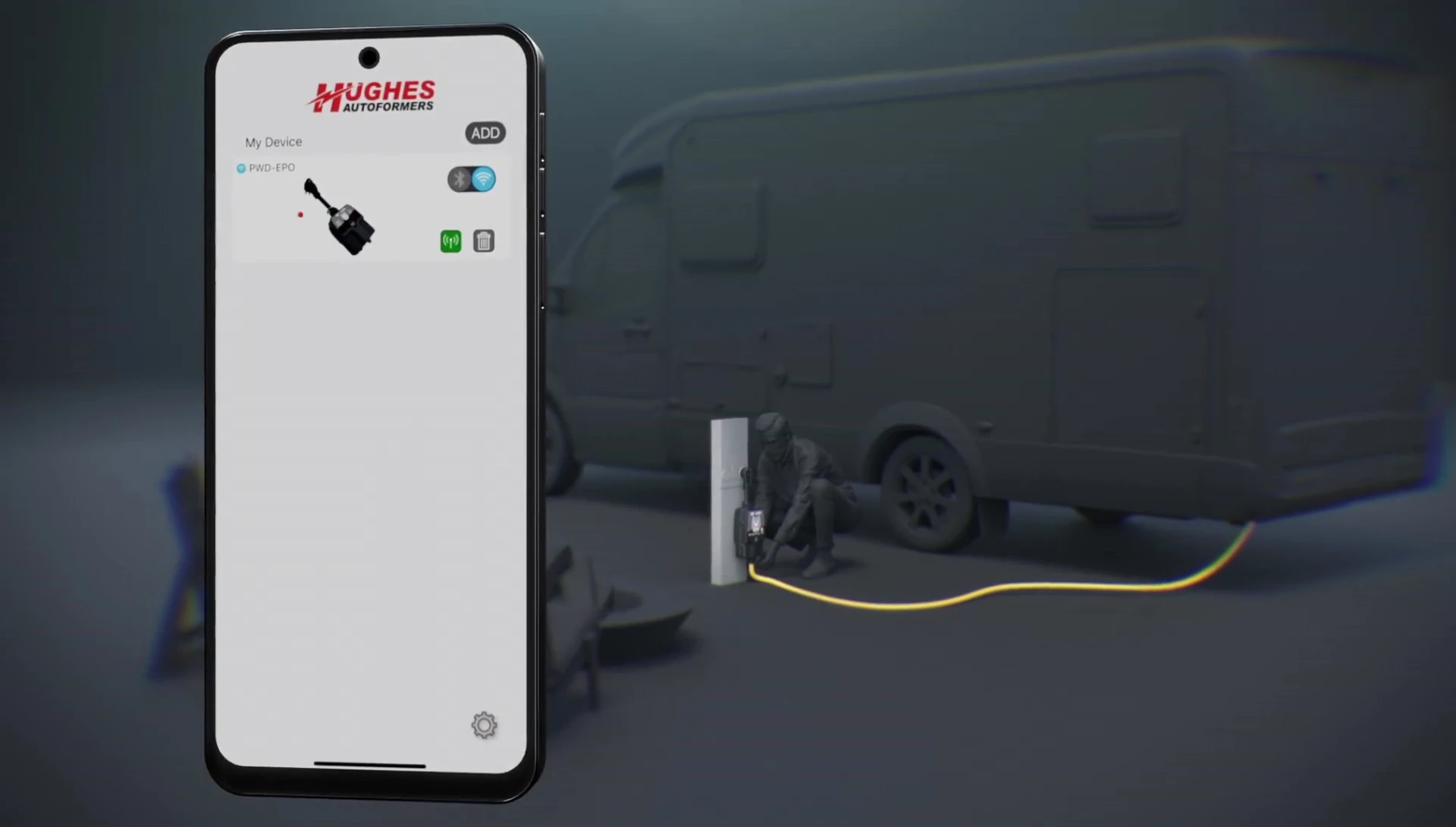 Live View screen showing volts, amps, and watts