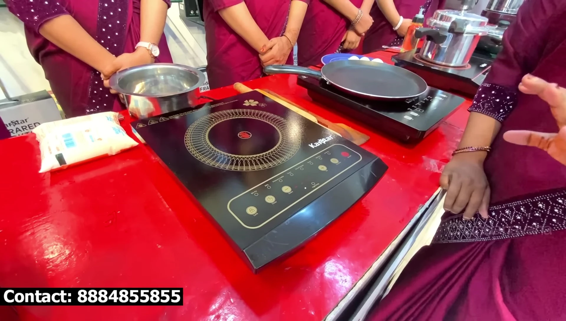 Highlighting the safety features of the cooktop