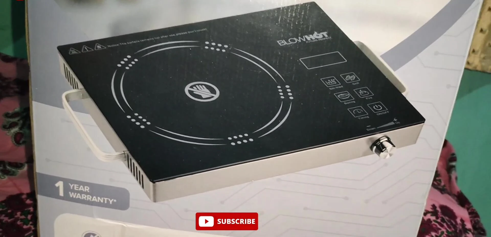 Cooktop inside the box