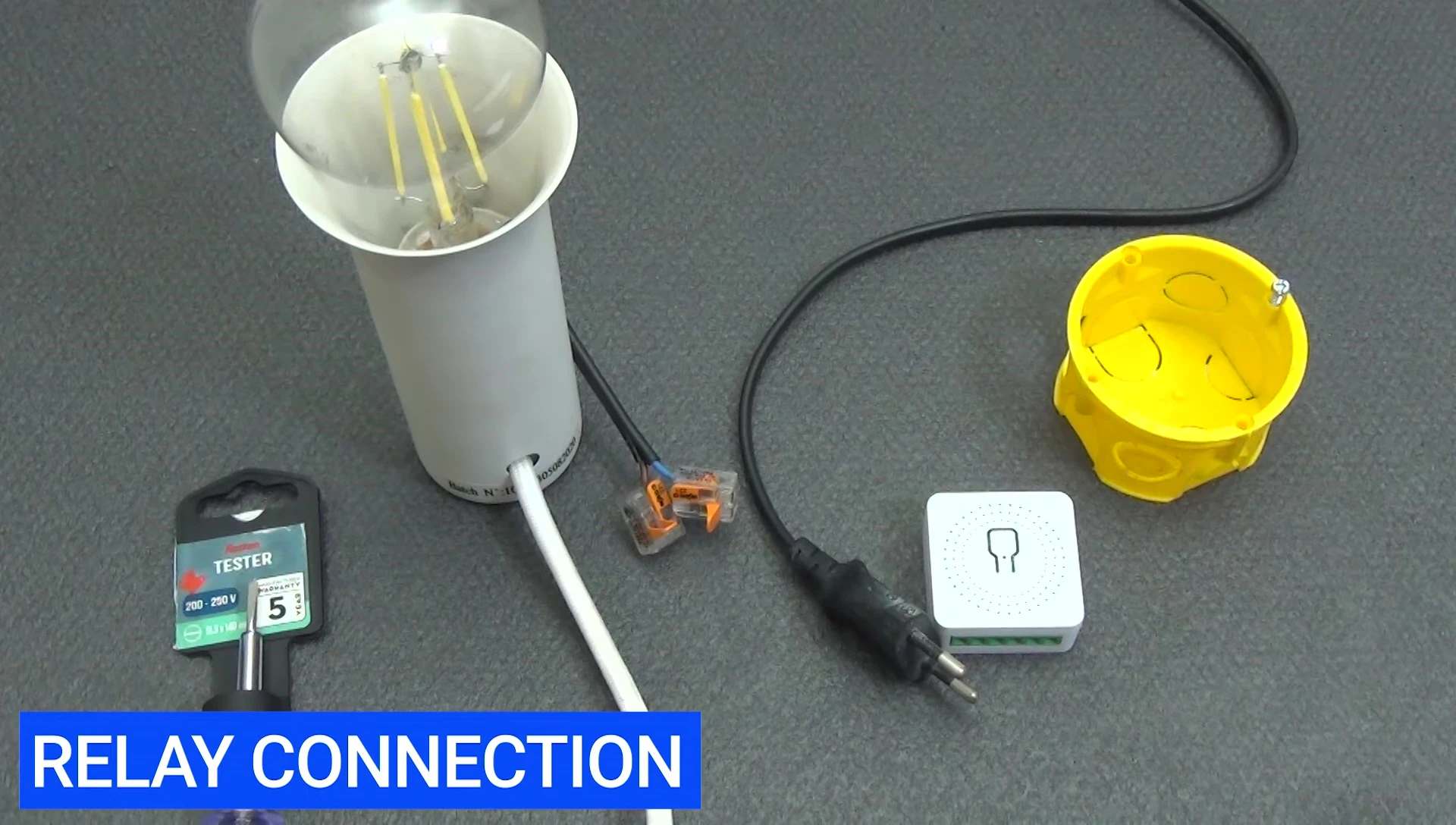 Relay installed in a wall box