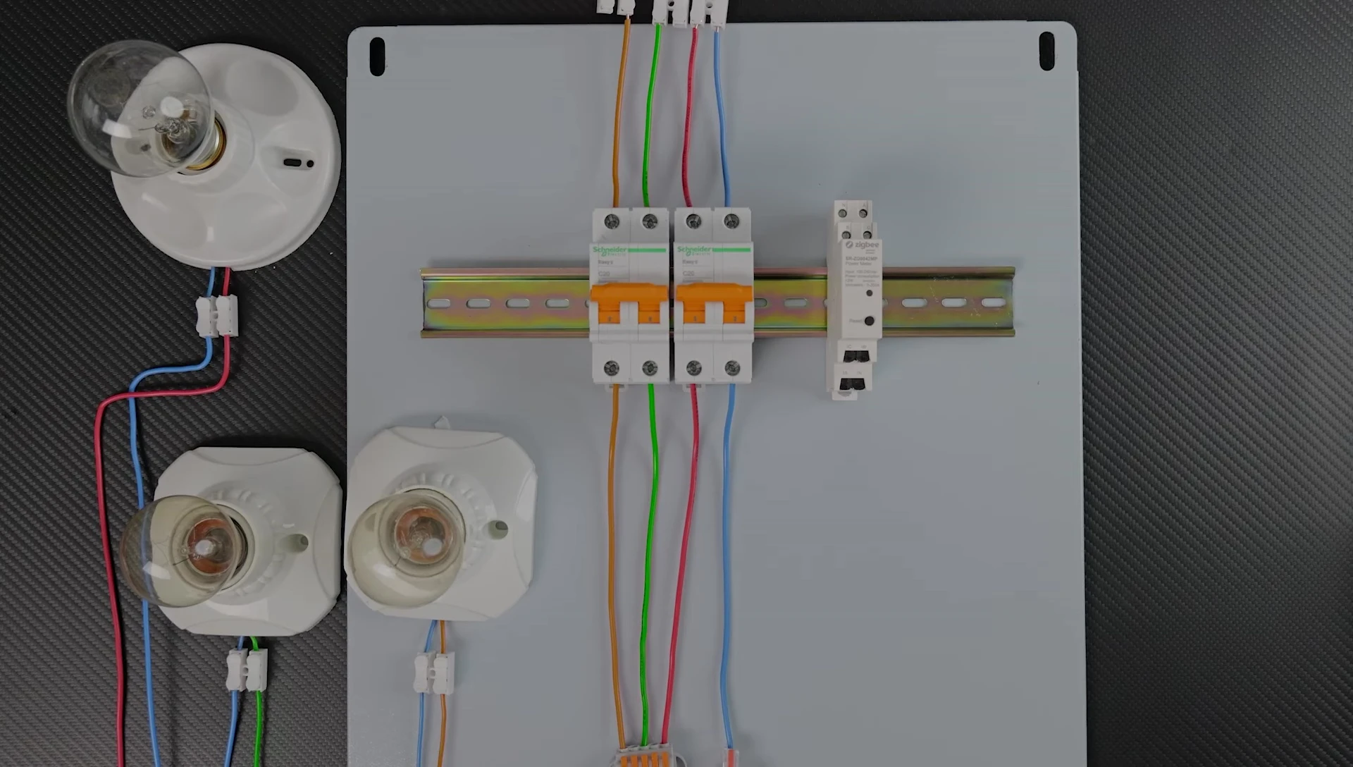 Diagram or image showing the connections for a three-phase setup.