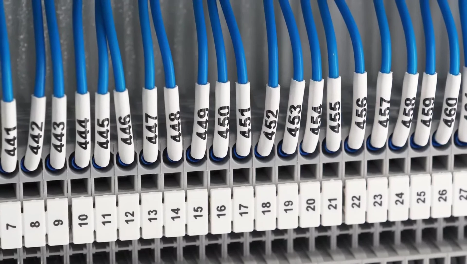 Labeling wires with stickers