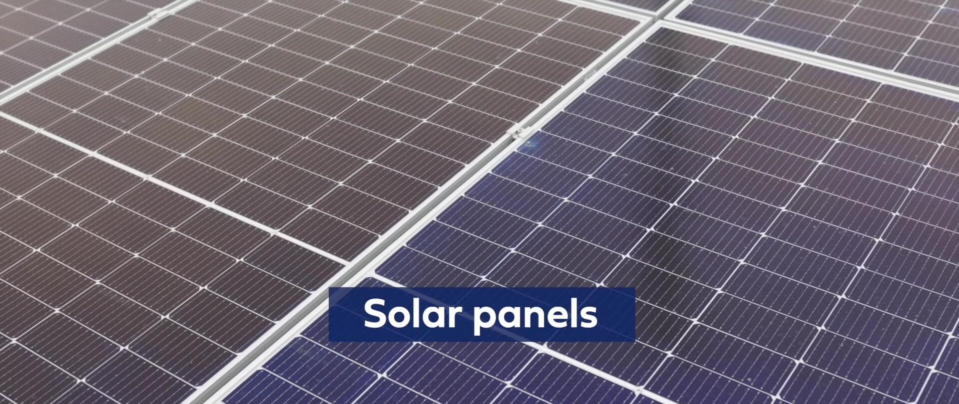 Diagram showing solar panel integration with the hot water system.