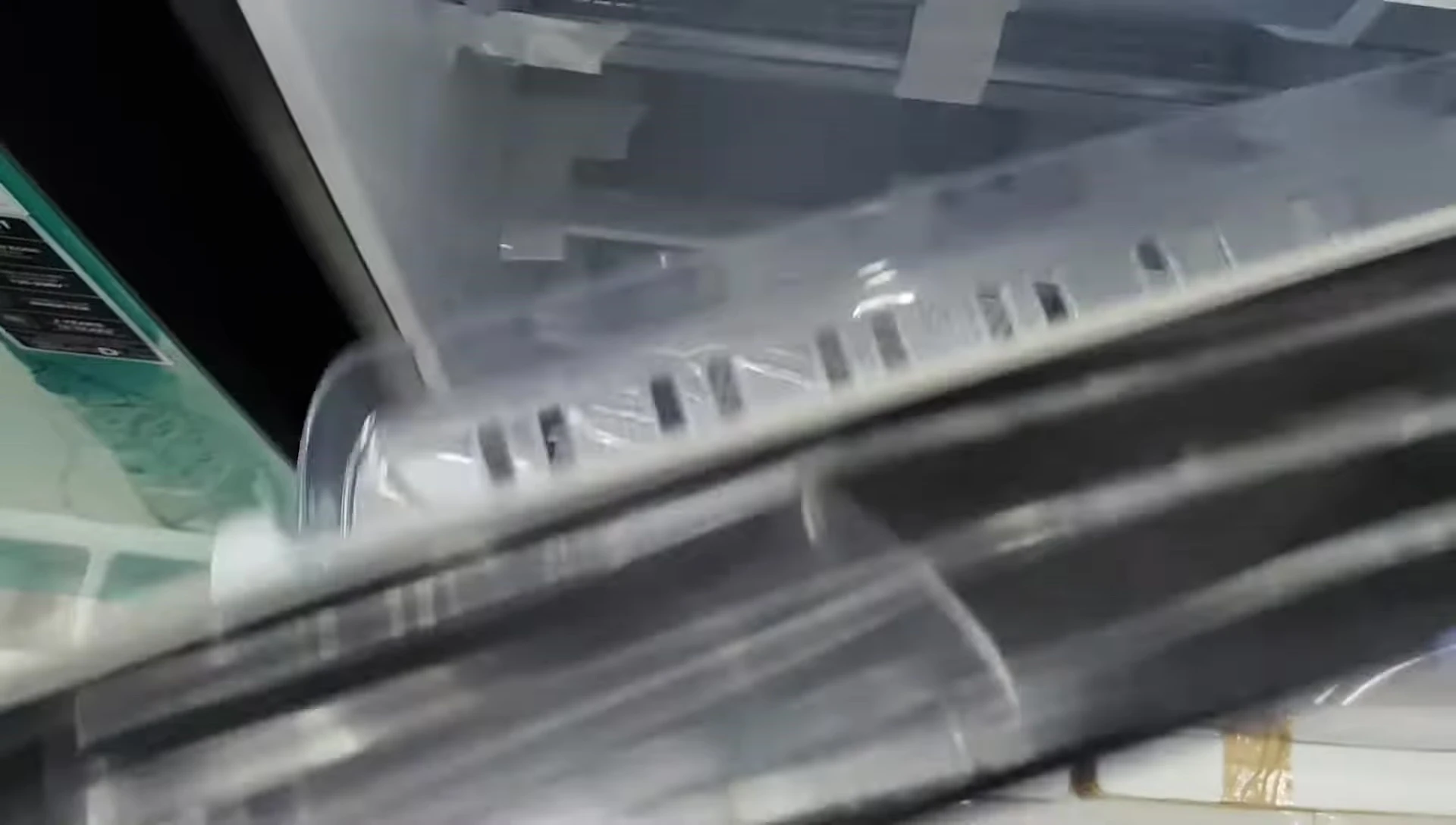 Interior view showcasing the fridge's shelves and compartments.
