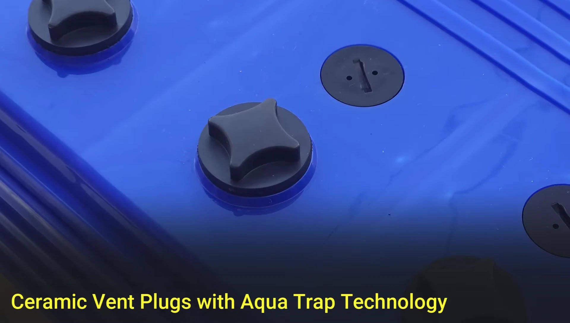 Close-up of the ceramic vent plugs