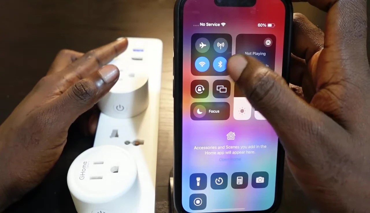 Screenshot of the phone's Bluetooth settings showing it is enabled.
