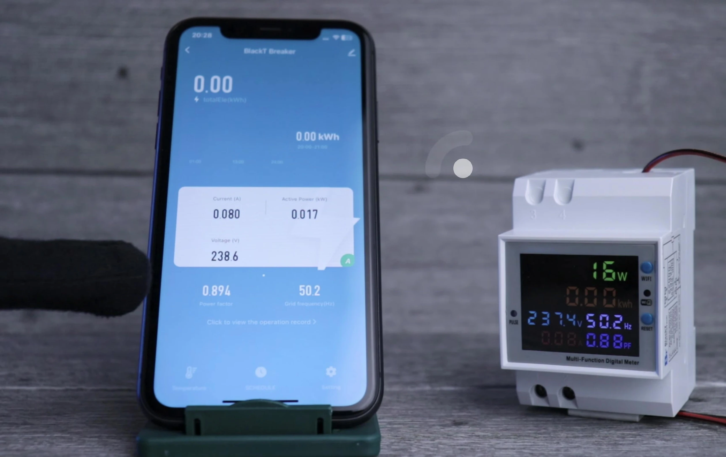 Image showcasing remote monitoring capabilities via smartphone