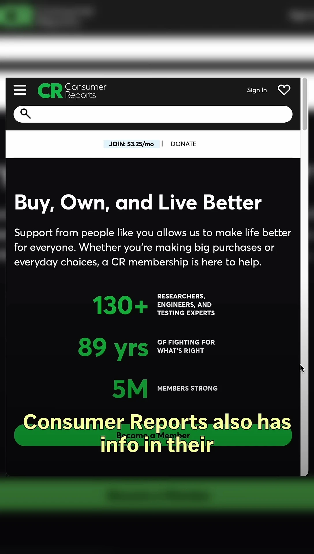 Consumer Reports magazine or website