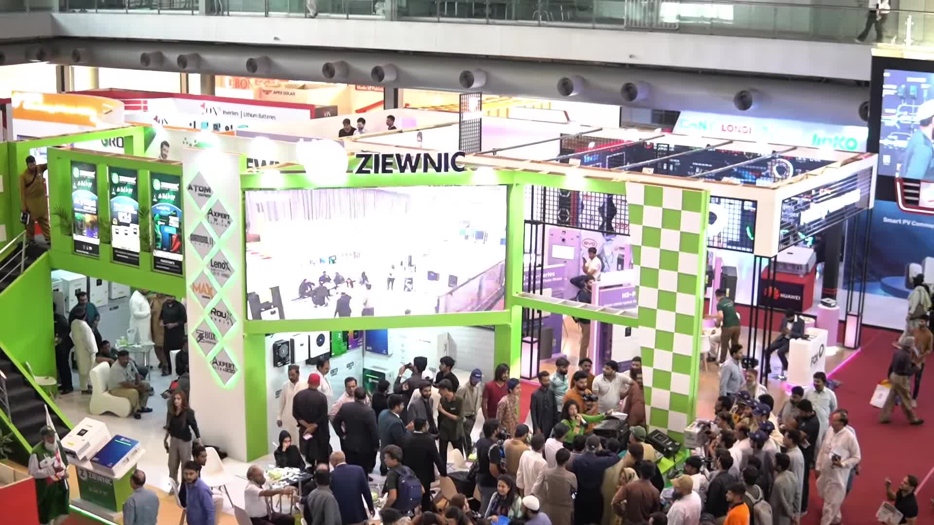 Crowd at Zani's booth during the Lahore Solar Expo