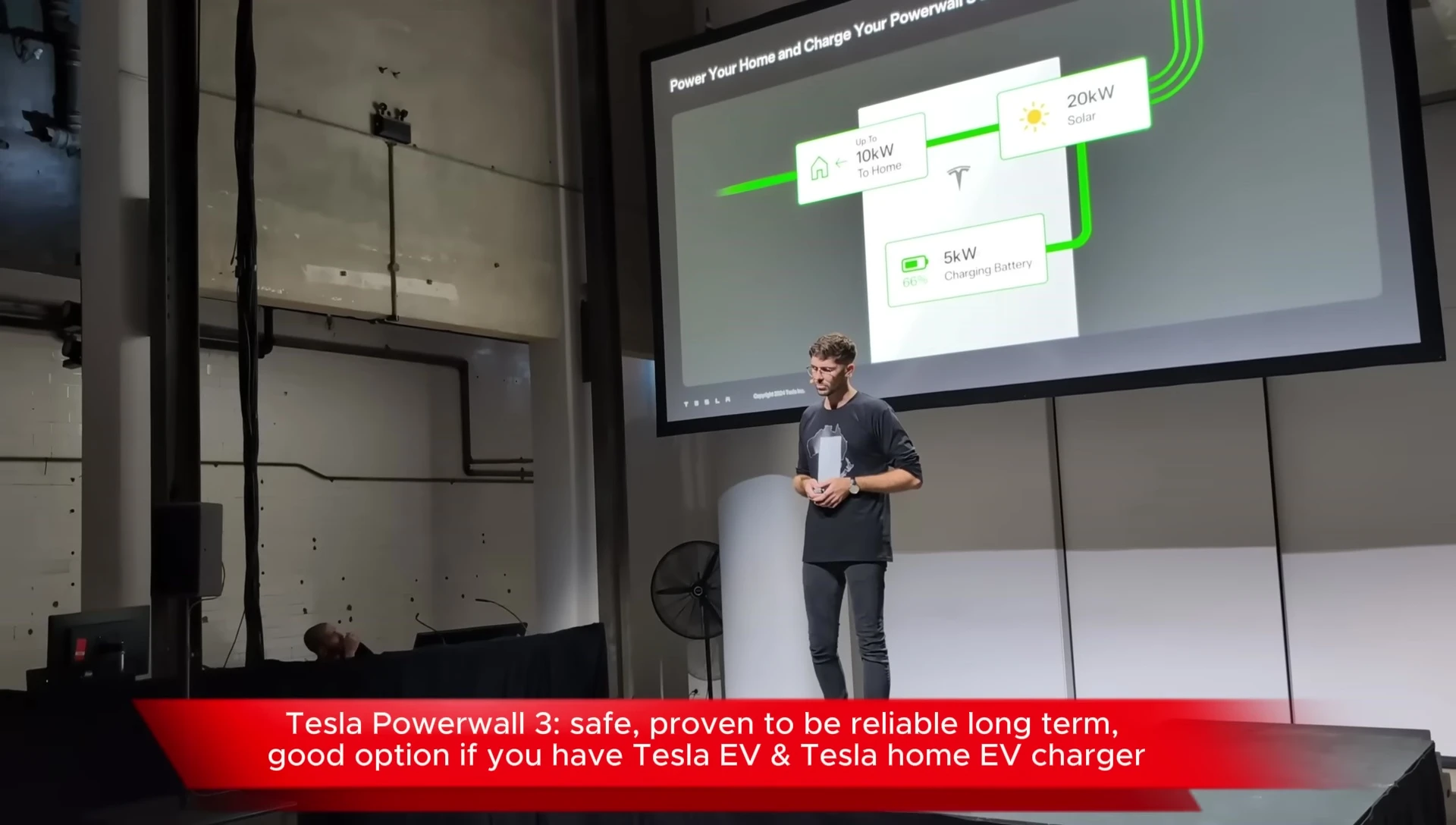 Close-up of Tesla Powerwall 3 unit size