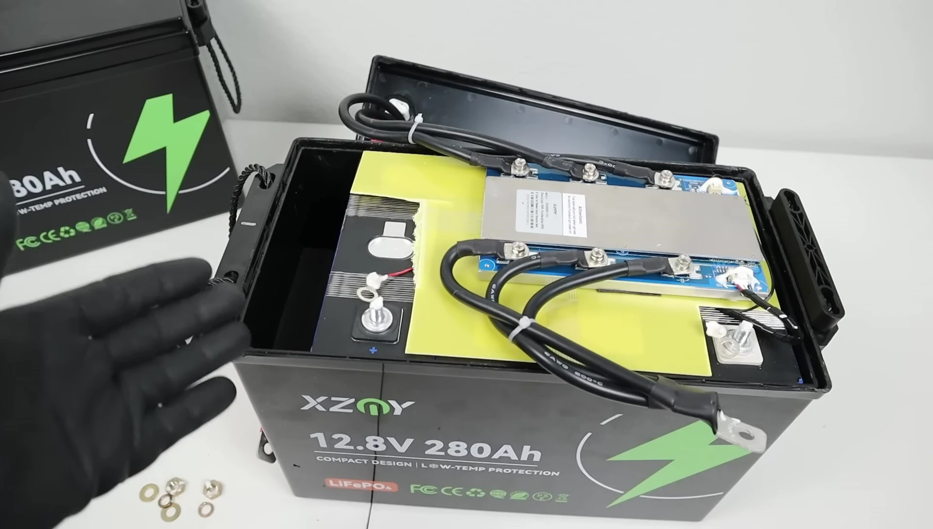 Final shot of the reassembled batteries.