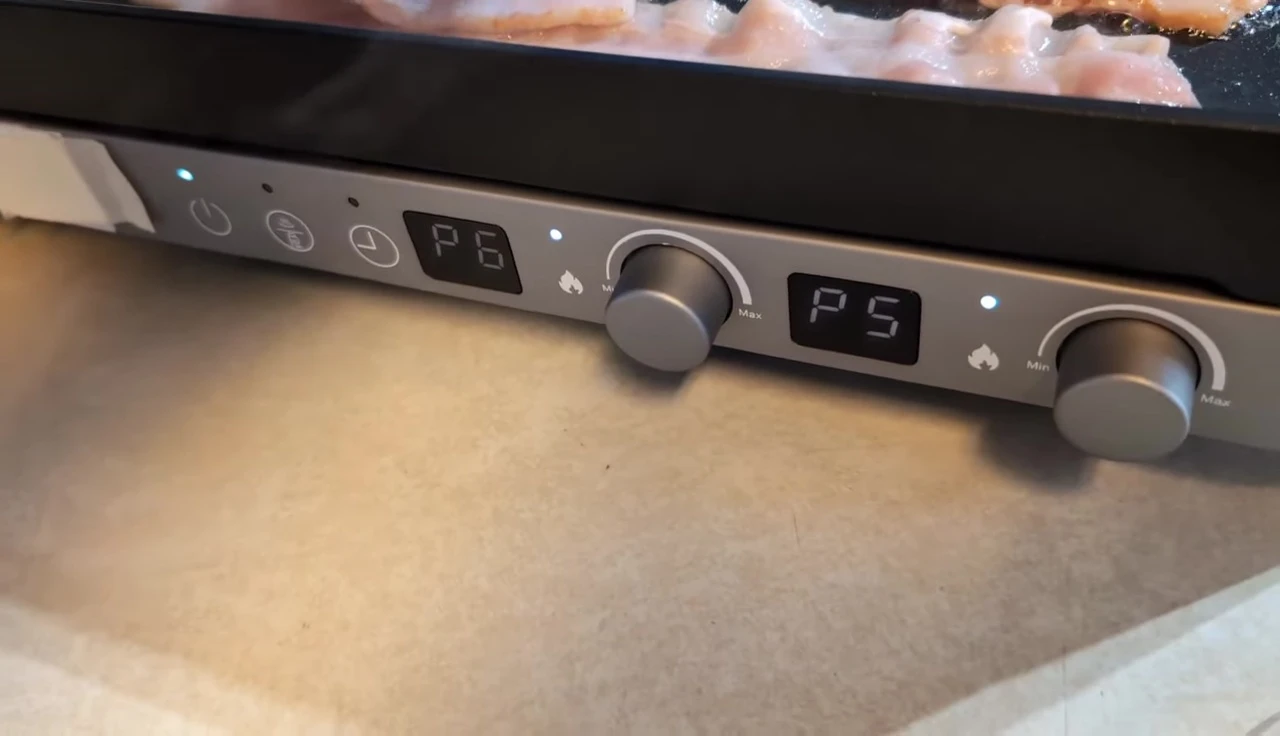 The cooktop being used outdoors