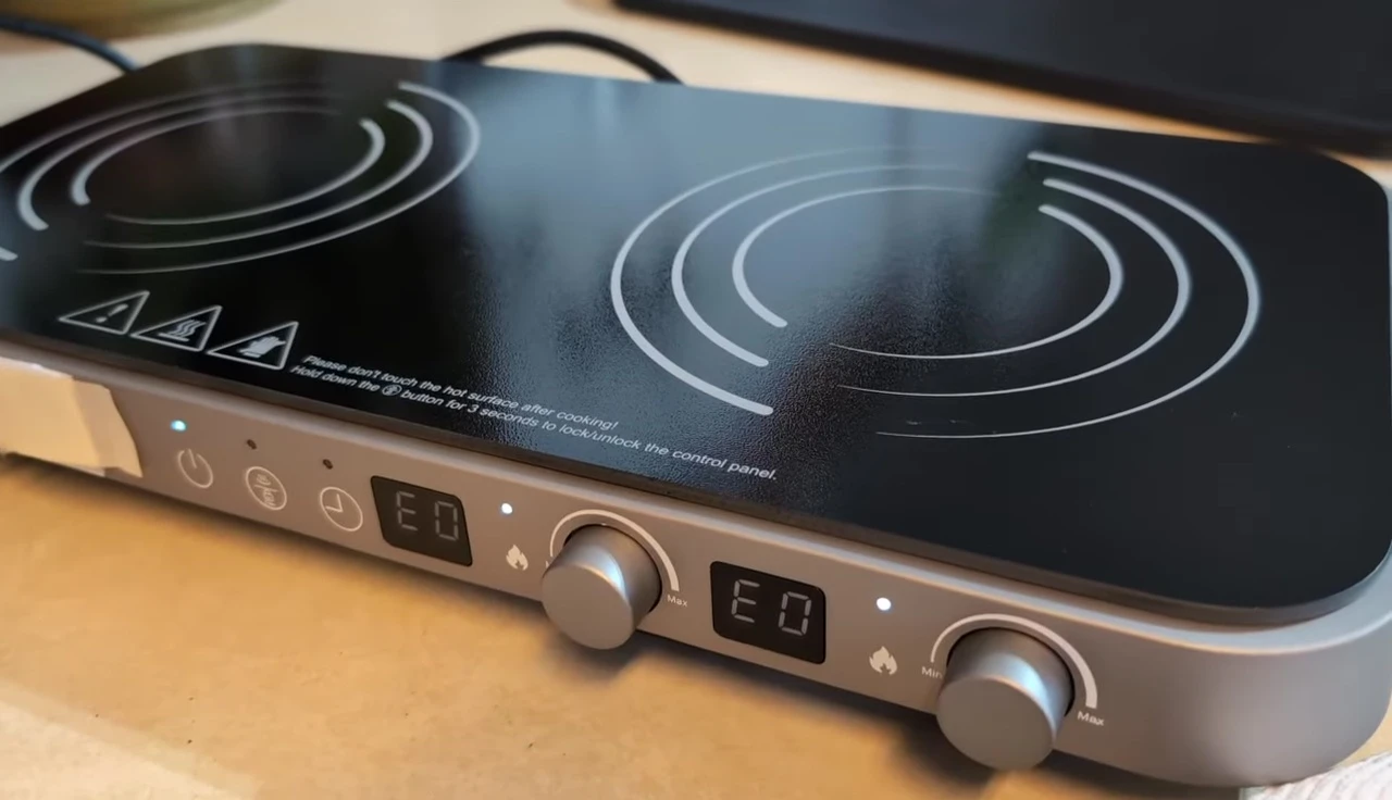 Final shot showing the cooktop with food cooked
