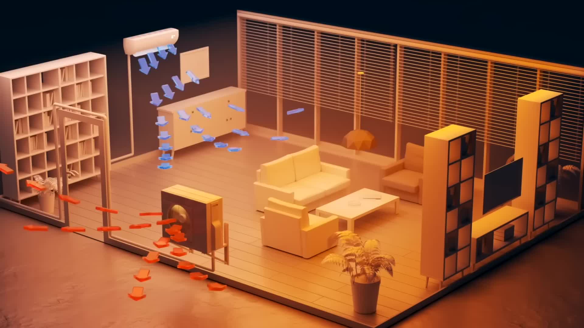 75% reduction in energy use and heat