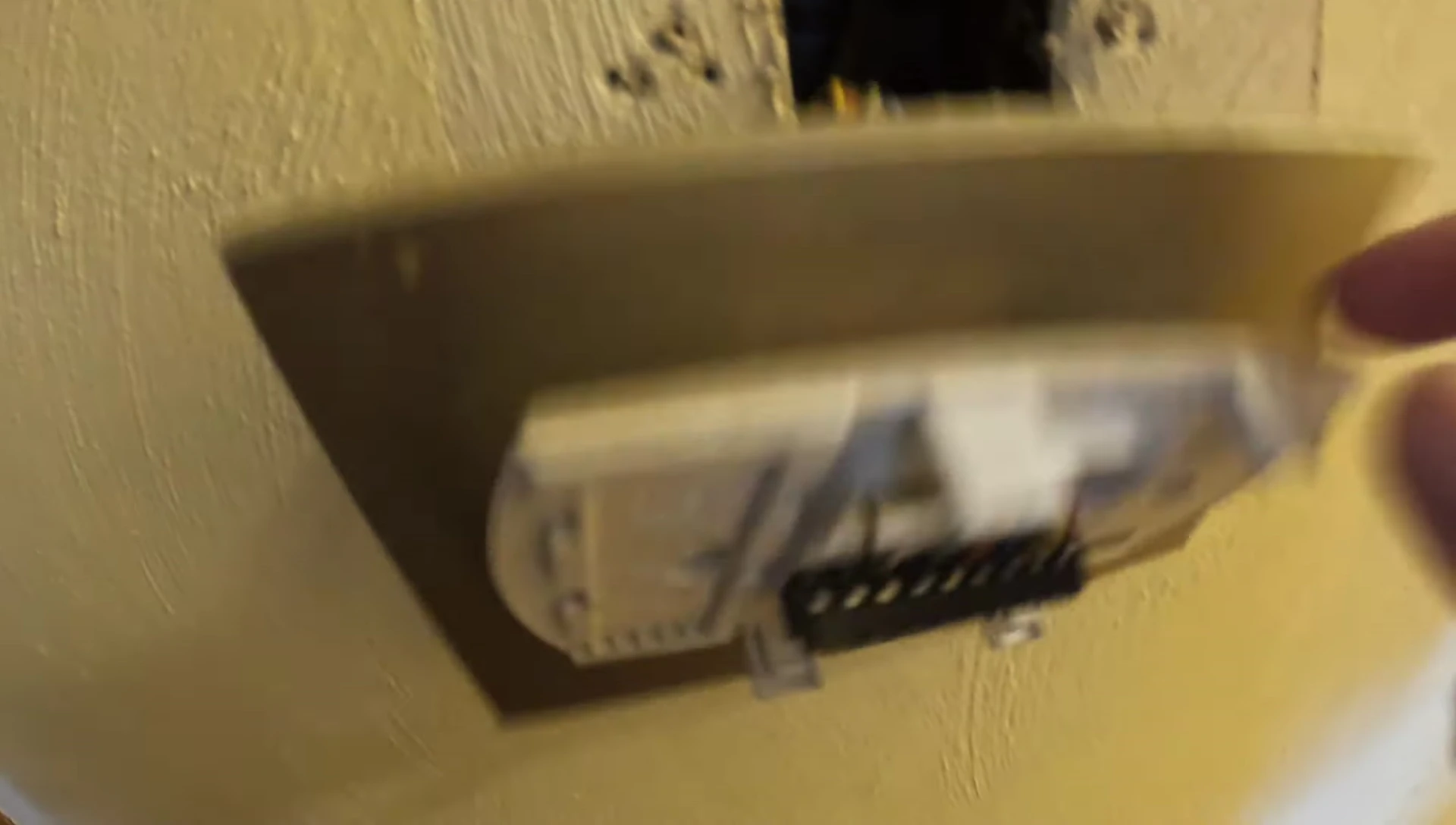 Disconnected wires from the old thermostat