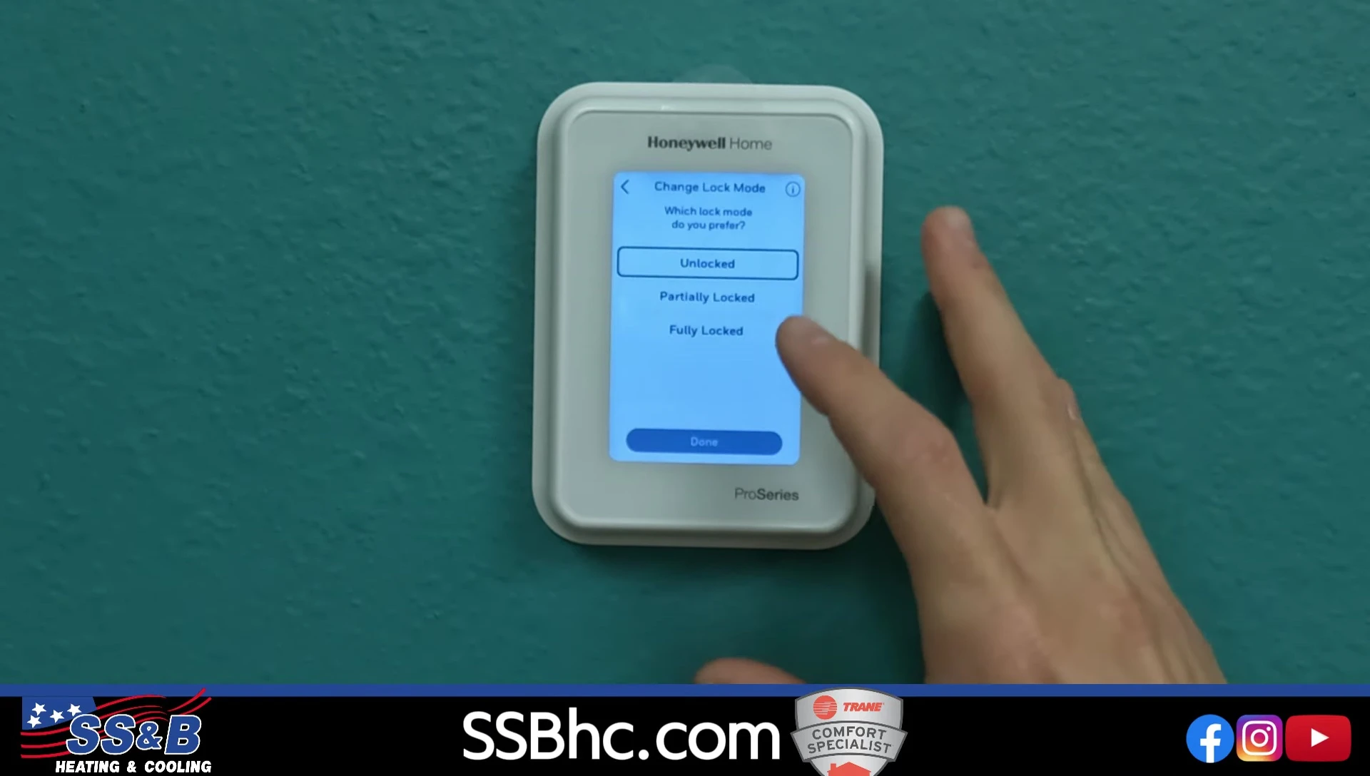 Screenshot showing the 'Lock Mode' options