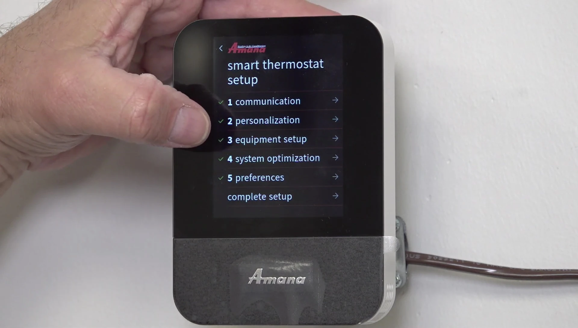 Screenshot showing the Equipment Setup section