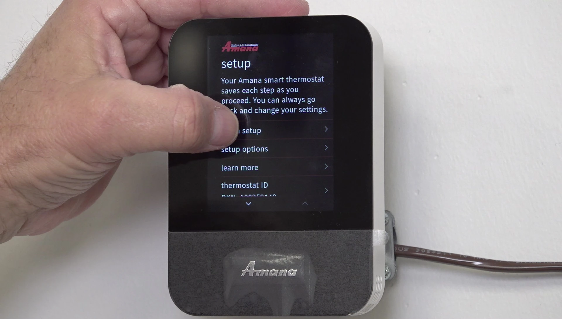 Screenshot of the 'Begin Setup' button