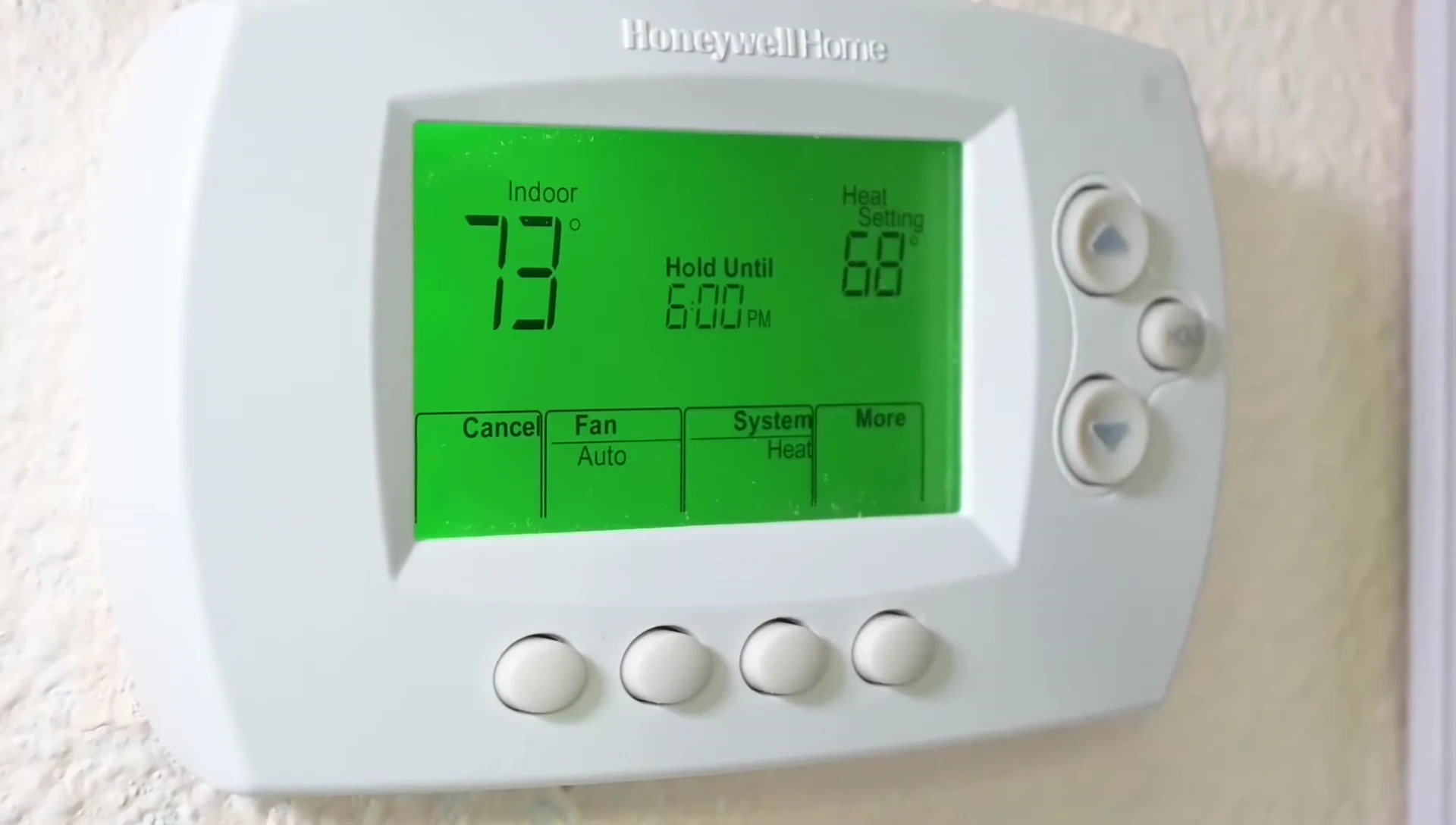 The thermostat's Wi-Fi network selection on a laptop