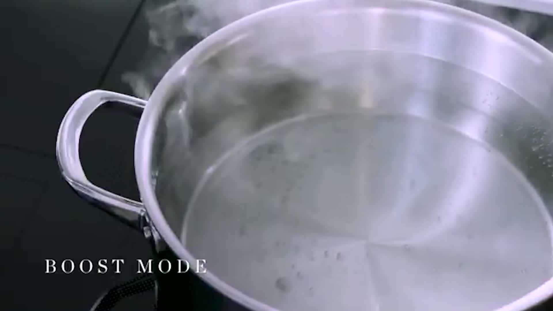 Emphasizing the safety and cleaning aspects of induction ranges.