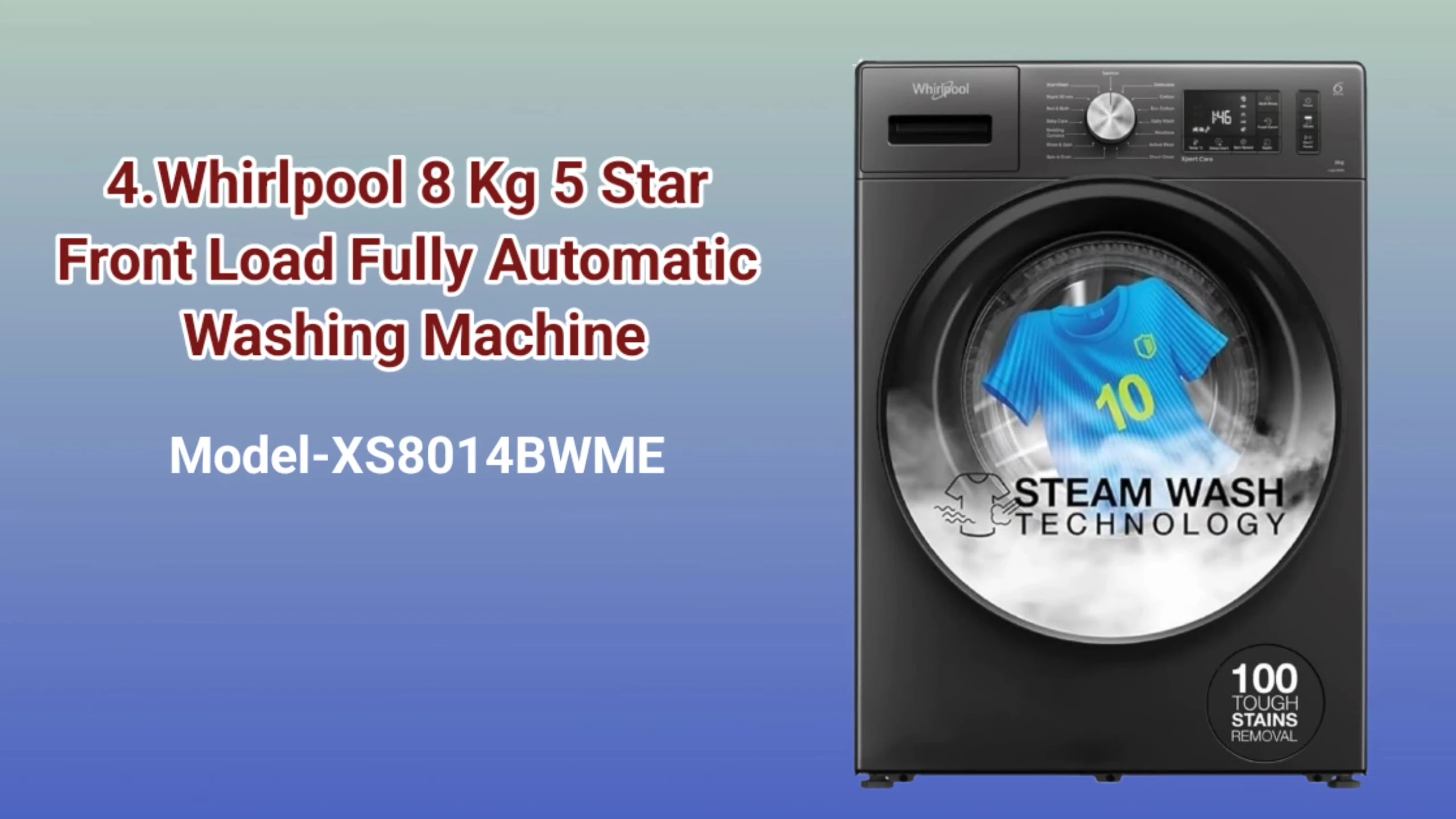 Whirlpool washing machine overview