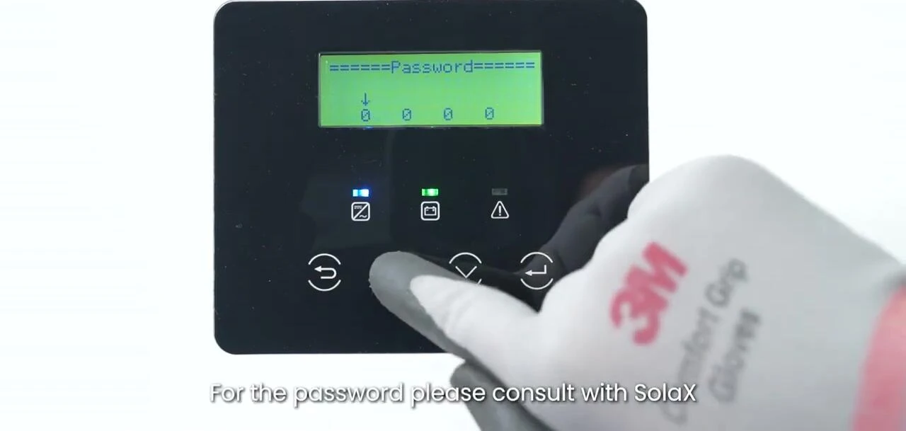 Password screen
