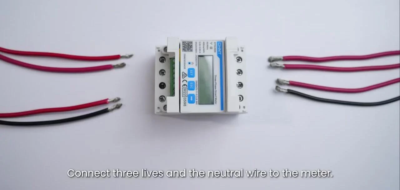 Connecting live and neutral wires to the meter