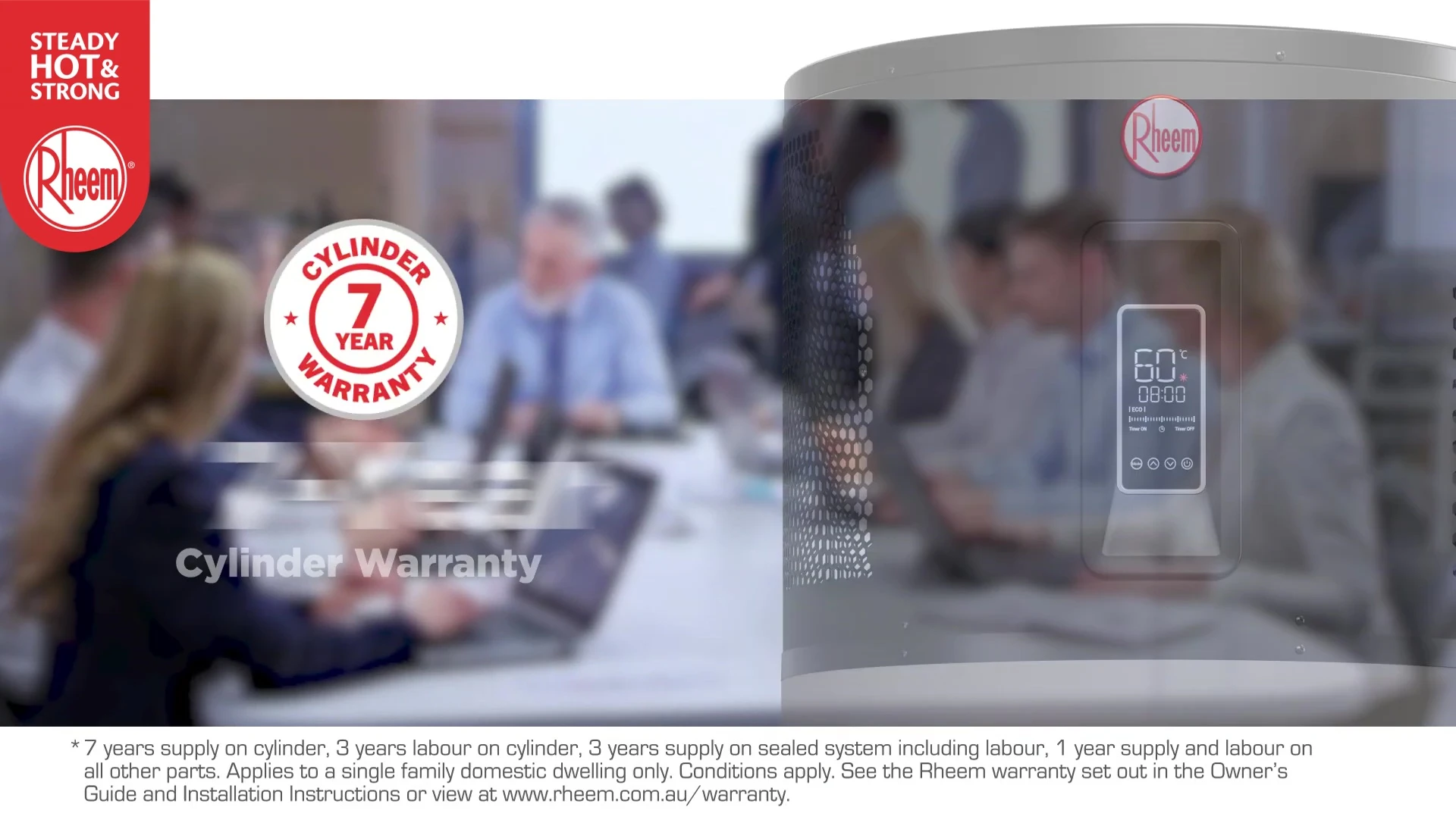 Screenshot showcasing the 7-year warranty information
