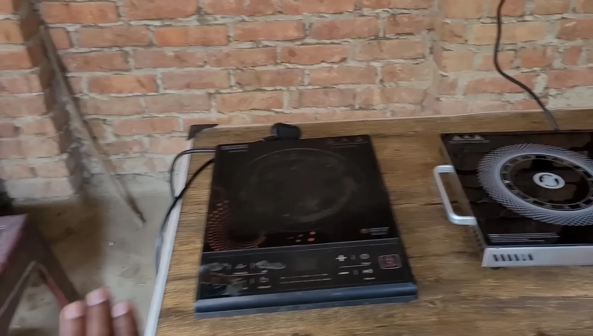 Close-up of the Bajaj infrared cooktop