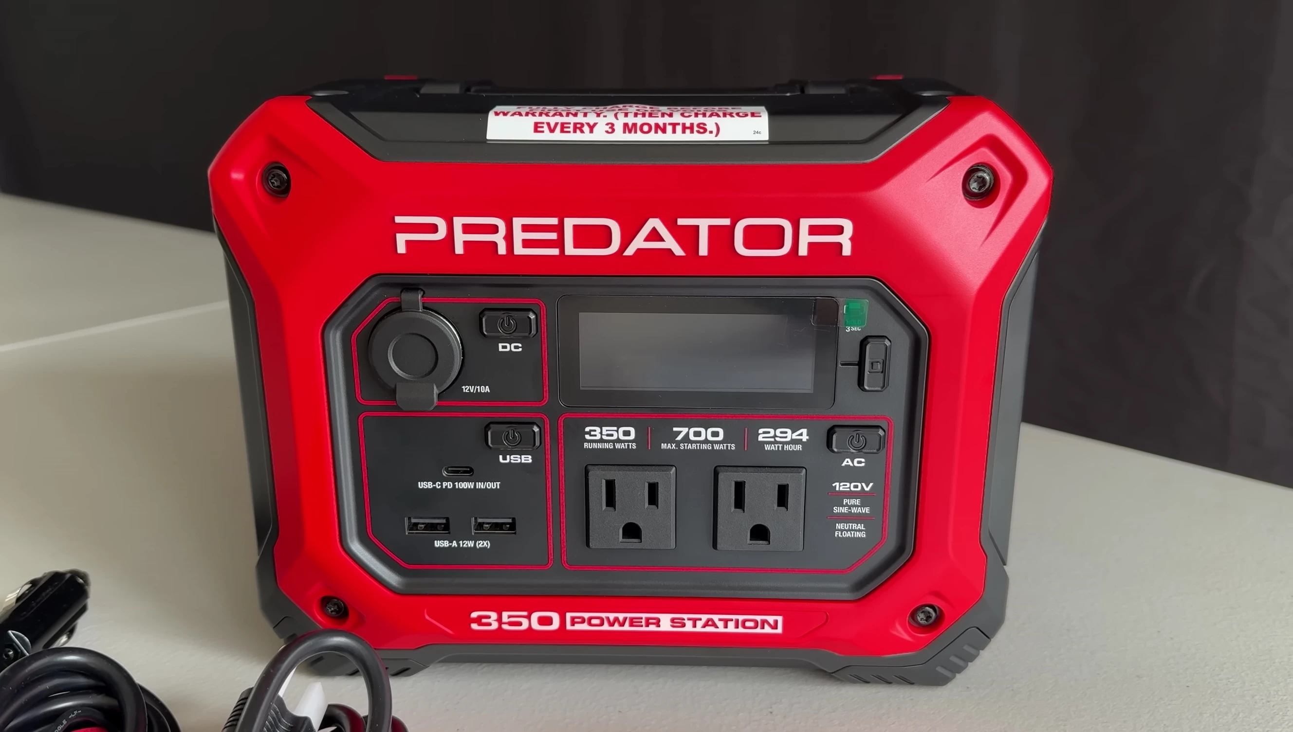 A shot of the power station, showcasing its rugged exterior and knurled handle.