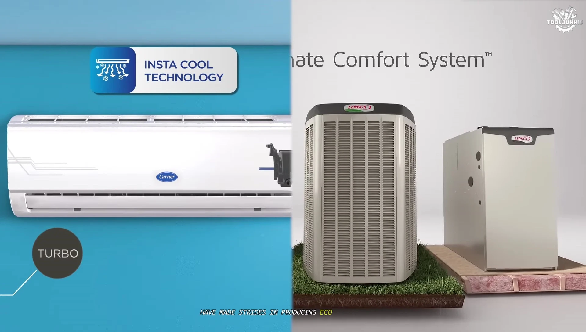 Image highlighting Carrier's environmentally friendly refrigerants.