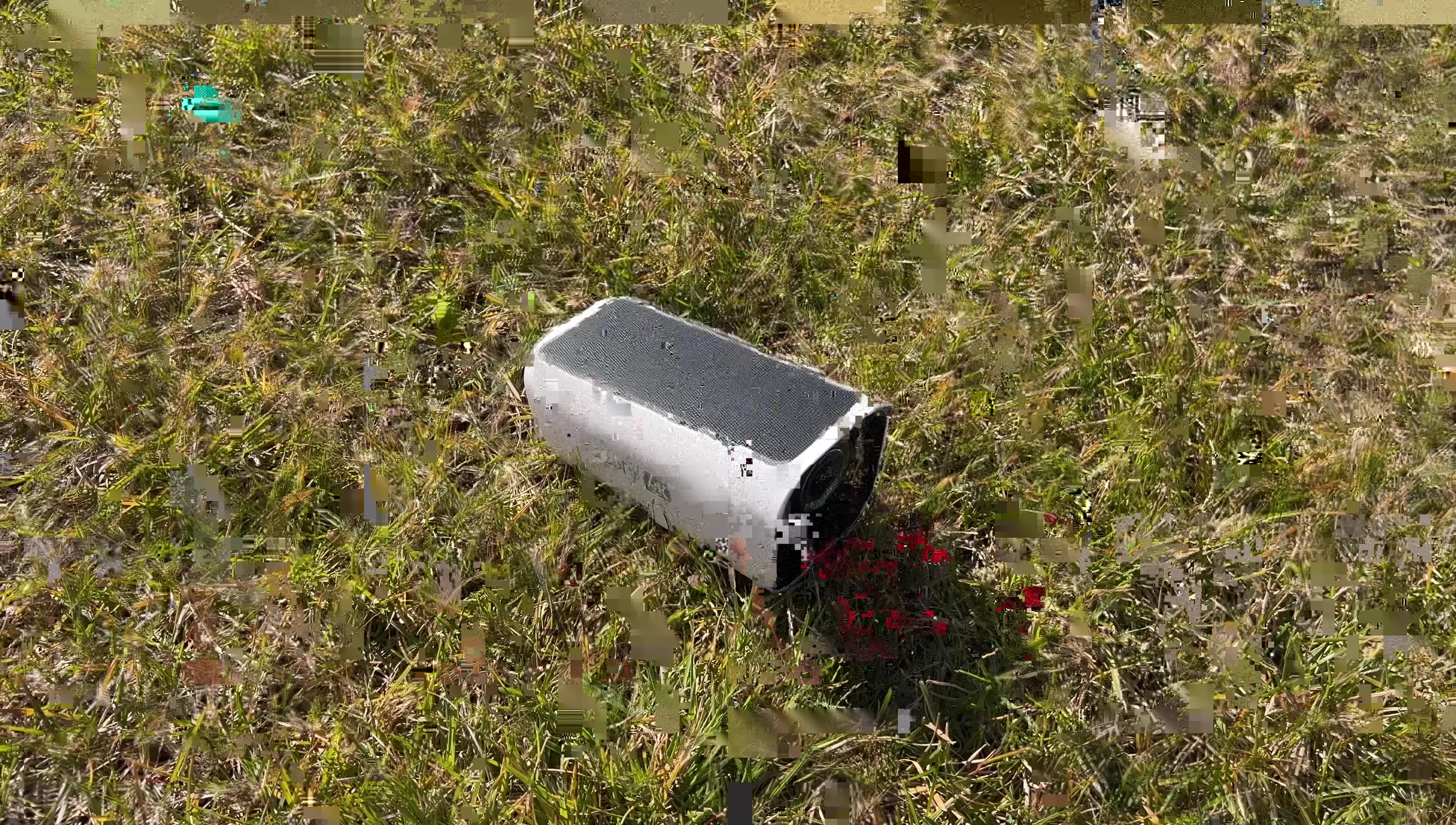 The camera undergoing the solar charging test.