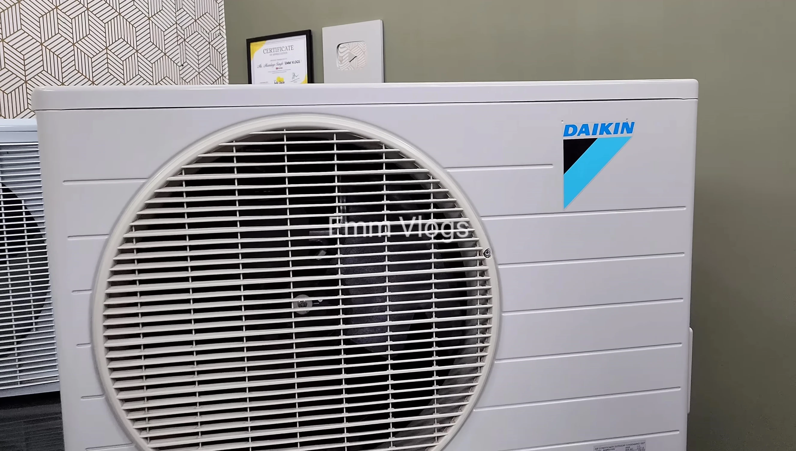 Daikin outdoor unit with round grill