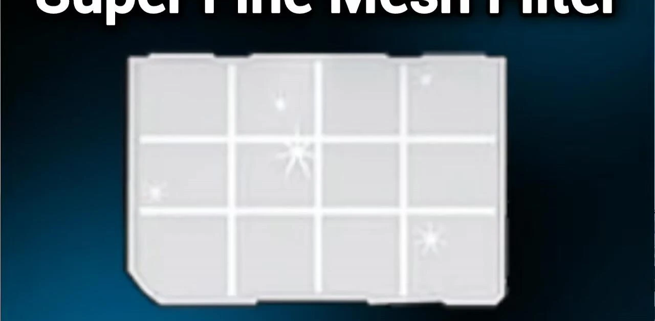 Screenshot showing the super fine mesh filter