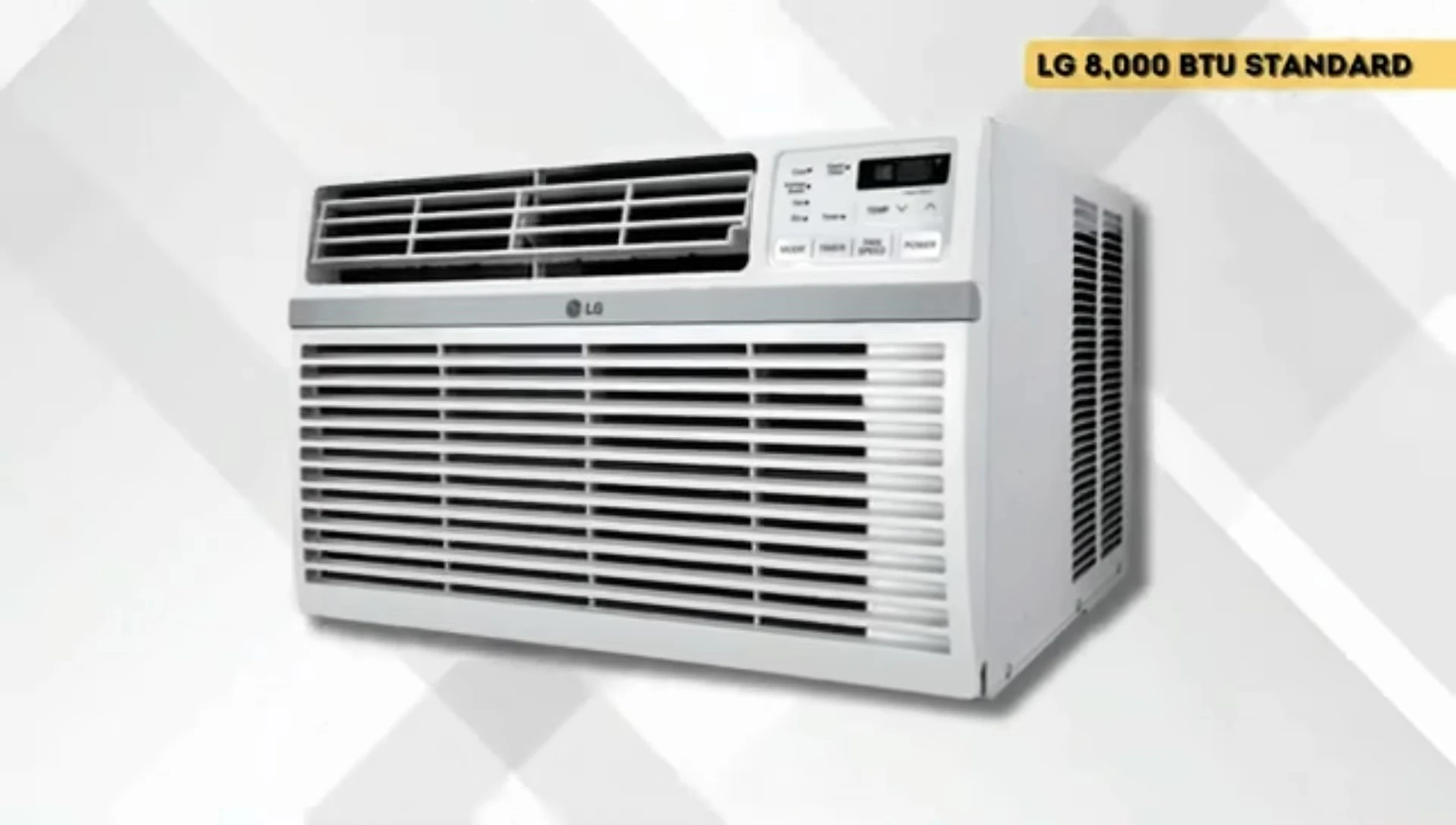 LG 8000 BTU unit close-up