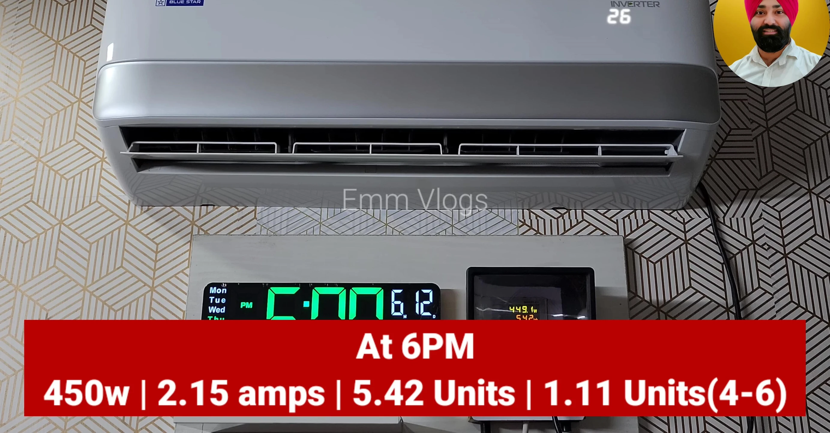 Total energy consumption at 8 hours.