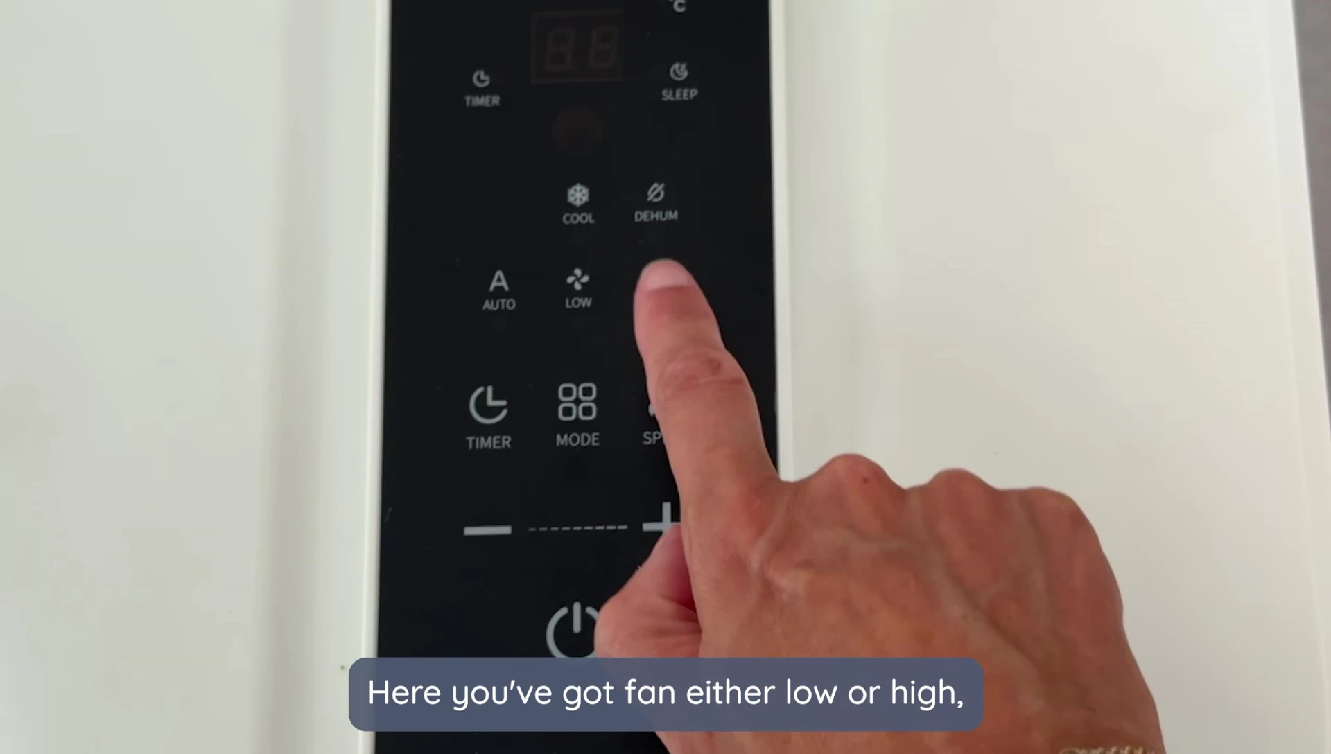 Display showing the cooling mode