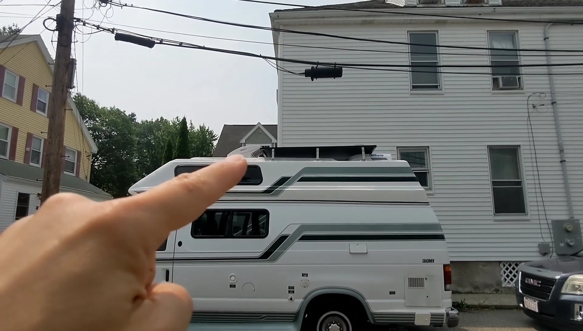 OutEquipPro AC unit mounted on the van roof