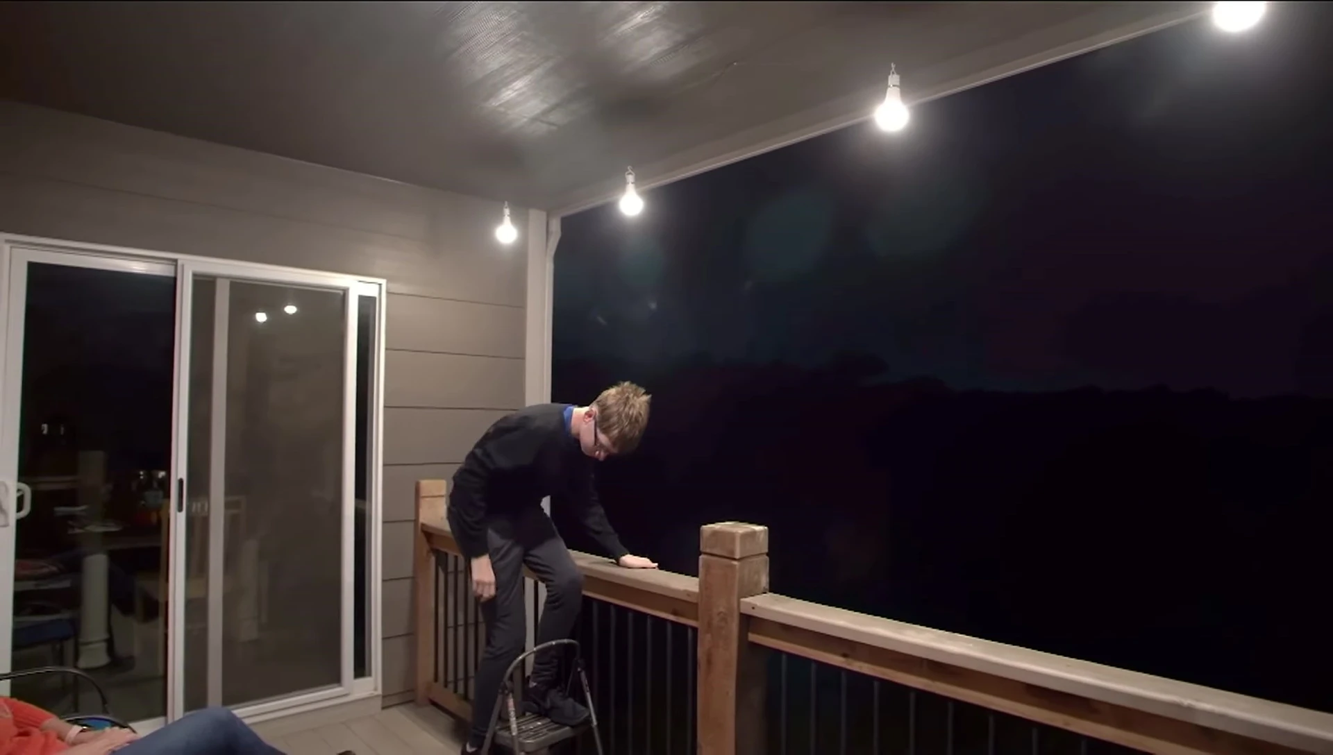 Image showcasing the versatility of the bulbs in different settings, such as hanging them outdoors.